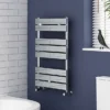 Milan 500 X 840mm Heated Towel Rail (incl. Valves + Electric Heating Kit) 2 Milan 500 X 840mm Heated Towel Rail (incl. Valves + Electric Heating Kit) -Bathroom Products Store rad01ehk detail02