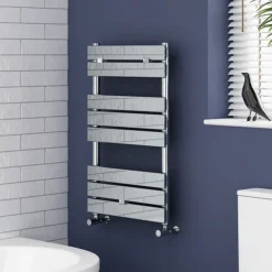 Milan 500 X 840mm Heated Towel Rail (incl. Valves + Electric Heating Kit)