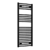 Reina Diva H800 X W600mm Black Curved Electric Towel Rail - ON/OFF Element -Bathroom Products Store rbc8x6nl