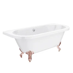 Admiral 1685 Back To Wall Roll Top Bath + Rose Gold Leg Set -Bathroom Products Store rgadmiral1685b d2