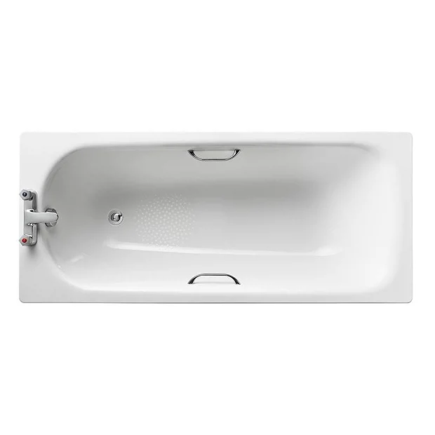 Armitage Shanks Sandringham 21 1600 X 700mm 2TH Steel Bath With Handgrips & Anti-Slip 3 Armitage Shanks Sandringham 21 1600 X 700mm 2TH Steel Bath With Handgrips & Anti-Slip