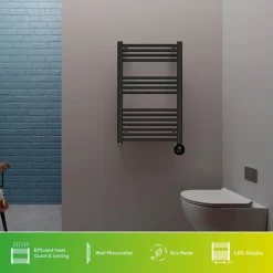 TCP Smart 500W White 800 X 500mm Wi-Fi Energy Saving Electric Only Towel Radiator -Bathroom Products Store smatowrad80500w d1
