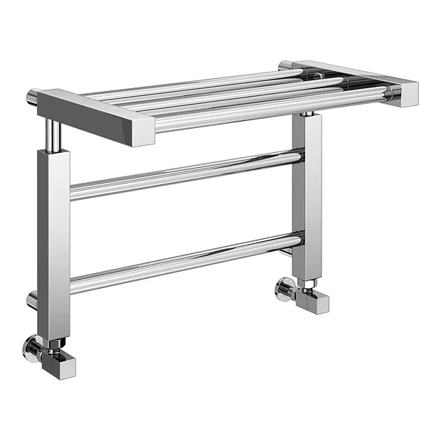 Brooklyn Modern 350 X 500mm Chrome Heated Towel Rail Shelf 4 Brooklyn Modern 350 X 500mm Chrome Heated Towel Rail Shelf - Image 2