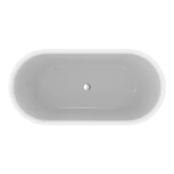 Ideal Standard Adapto 1550 X 750mm Oval Freestanding Double Ended Bath With Clicker Waste -Bathroom Products Store t465901 d1