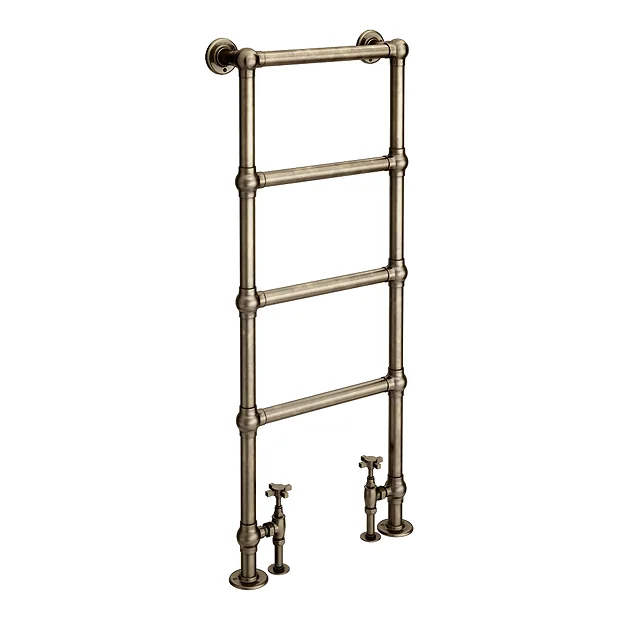 Bloomsbury Old English Brass 498 X 1194mm Floor Mounted Towel Rail 3 Bloomsbury Old English Brass 498 X 1194mm Floor Mounted Towel Rail