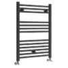 Toreno Black W600 X H800mm Heated Towel Rail - Straight -Bathroom Products Store trb68 l
