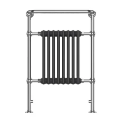 Chatsworth Savoy Traditional Heated Towel Rail Radiator (Chrome & Anthracite Grey) -Bathroom Products Store trd01ca detail01
