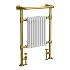 Chatsworth Savoy Brushed Gold Traditional Heated Towel Rail Radiator -Bathroom Products Store trd01vg lrg