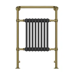 Chatsworth Savoy Traditional Heated Towel Rail Radiator (Brushed Gold & Anthracite Grey) -Bathroom Products Store trd01vga detail1