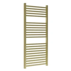 Venice Cubo Heated Towel Rail - Brushed Brass (1110 X 500mm)