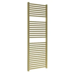 Venice Cubo Heated Towel Rail - Brushed Brass (1420 X 500mm)