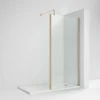 Venice Brushed Brass Outer Framed 8mm Wetroom Screen With Support Arm (1950mm High) - Various Sizes 2 Venice Brushed Brass Outer Framed 8mm Wetroom Screen With Support Arm (1950mm High) - Various Sizes -Bathroom Products Store ven7bofwsa3