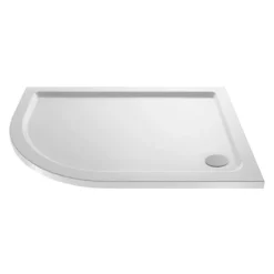 Newark LH Offset Quadrant Enclosure + Pearlstone Tray (Various Sizes) -Bathroom Products Store venturaoffsetquadrantshowerenclosurewithpearlstonetraylefthandd1