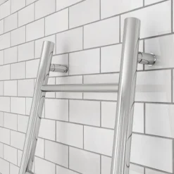 Venice Chrome Leaning Ladder 1800 X 500mm Heated Towel Rail -Bathroom Products Store vnr1chr d2