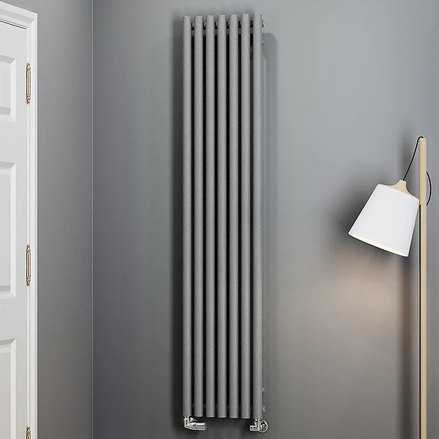 Terma Rolo Room H1800 X W370mm Salt & Pepper Designer Radiator 4 Terma Rolo Room H1800 X W370mm Salt & Pepper Designer Radiator - Image 2