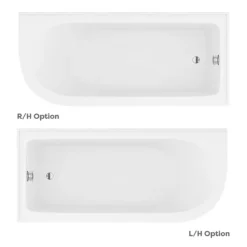 Appleby 1700 Roll Top Shower Bath With Brushed Brass Screen + White Leg Set -Bathroom Products Store whba17bs d3