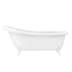 Oxford 1710 Roll Top Slipper Bath + White Leg Set -Bathroom Products Store whtox1710b d3