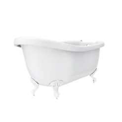 Oxford 1710 Roll Top Slipper Bath + White Leg Set