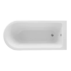 Old London Winterburn 1500 X 750 Single Ended Traditional Shower Bath With Chrome Leg Set -Bathroom Products Store winterburn d1