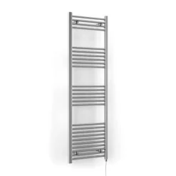 Terma Leo H1600 X W500mm Chrome Electric Only Towel Rail With SIM Fixed Temperature Element -Bathroom Products Store wllle160050 kcroe8simp01 d1