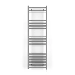 Terma Leo H1600 X W500mm Chrome Electric Only Towel Rail With SIM Fixed Temperature Element -Bathroom Products Store wllle160050 kcroe8simp01 d2