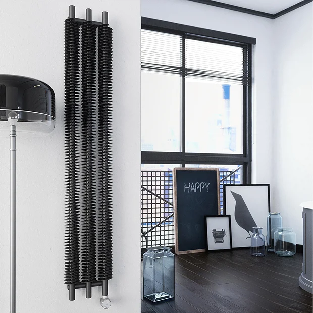 Terma Ribbon V E H1800 X W290mm Metallic Grey Electric Only Radiator With MOA Blue Element 4 Terma Ribbon V E H1800 X W290mm Metallic Grey Electric Only Radiator With MOA Blue Element - Image 2
