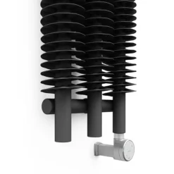 Terma Ribbon V E H1800 X W290mm Metallic Grey Electric Only Radiator With MOA Blue Element