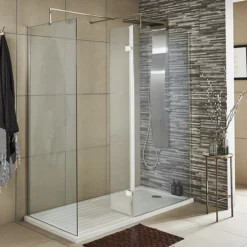 Nuie Wetroom Screen + Square Support Arm (Various Sizes) -Bathroom Products Store wrsc nd2