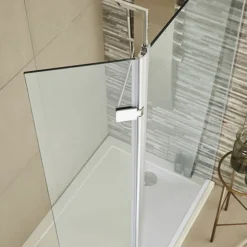 Nuie Wetroom Screen + Square Support Arm (Various Sizes) -Bathroom Products Store wrsc nd3