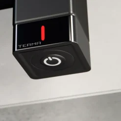 Terma Simple One H1440 X W500mm Heban Black Electric Only Towel Rail