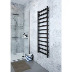 Terma Simple One H1440 X W500mm Heban Black Electric Only Towel Rail -Bathroom Products Store wwsie144050 kihee8p d2