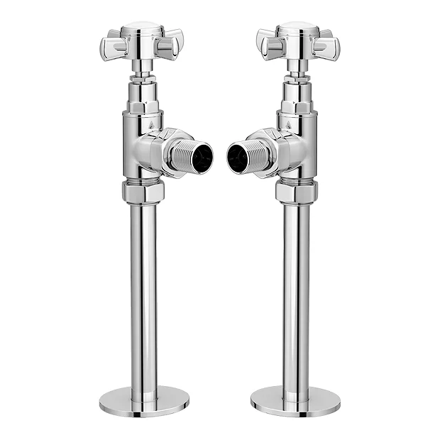 Traditional Mayfair Heated Towel Rail With Pair Of Angled Crosshead Radiator Valves 7 Traditional Mayfair Heated Towel Rail With Pair Of Angled Crosshead Radiator Valves - Image 5